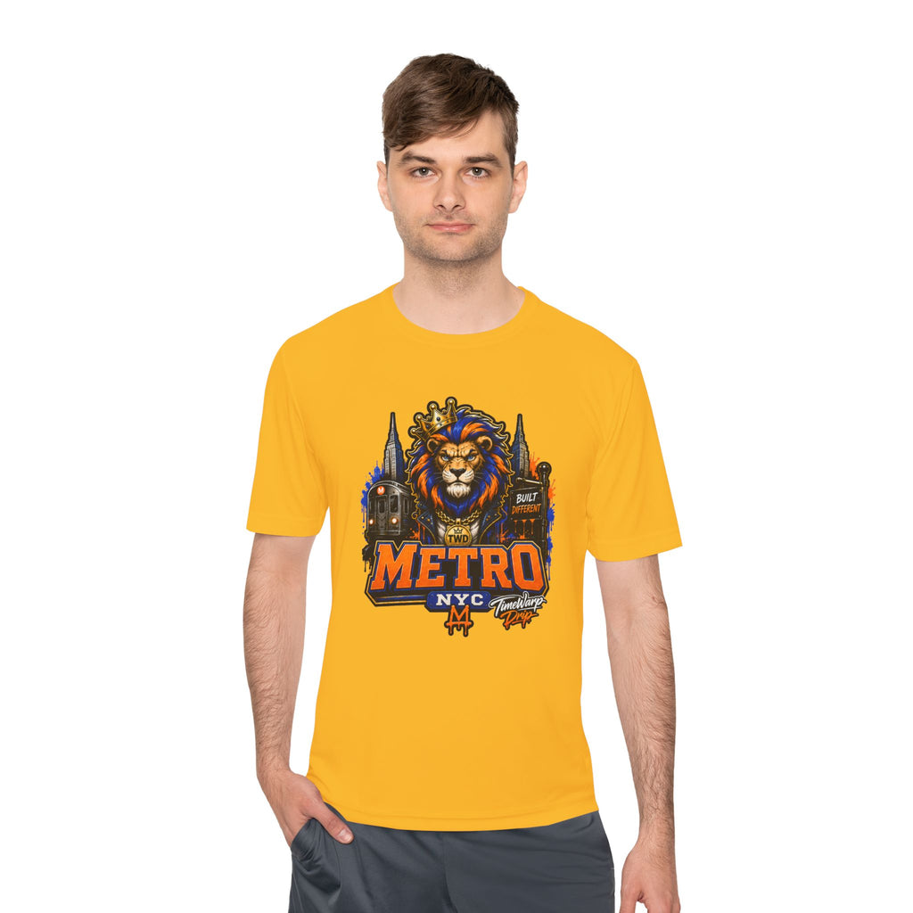 Metro NYC Lion Graphic Tee — "Built Different" Athletic Moisture‑Wicking Shirt