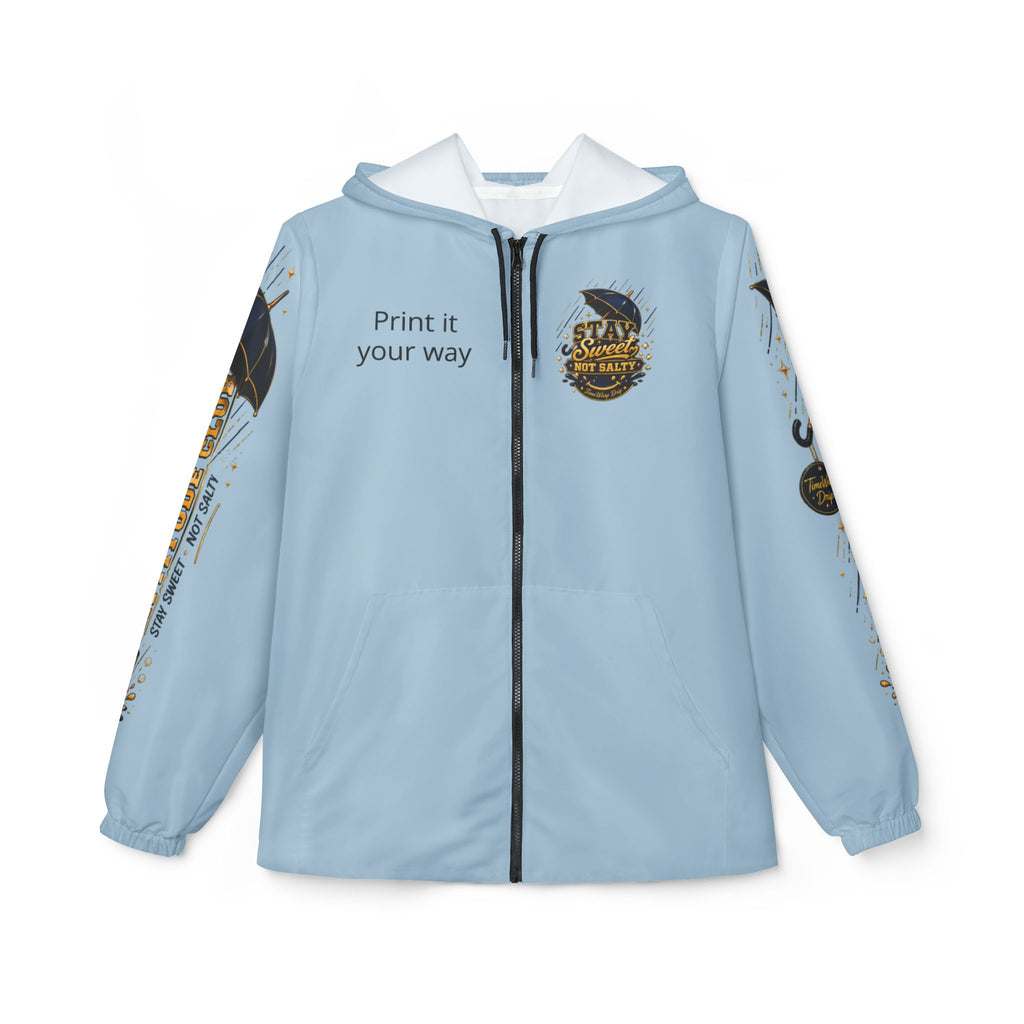 TimeWarp Drip Don't Be Salty Windbreaker – Blue Drip – Don't Be Salty Streetwear | TimeWarp Drip