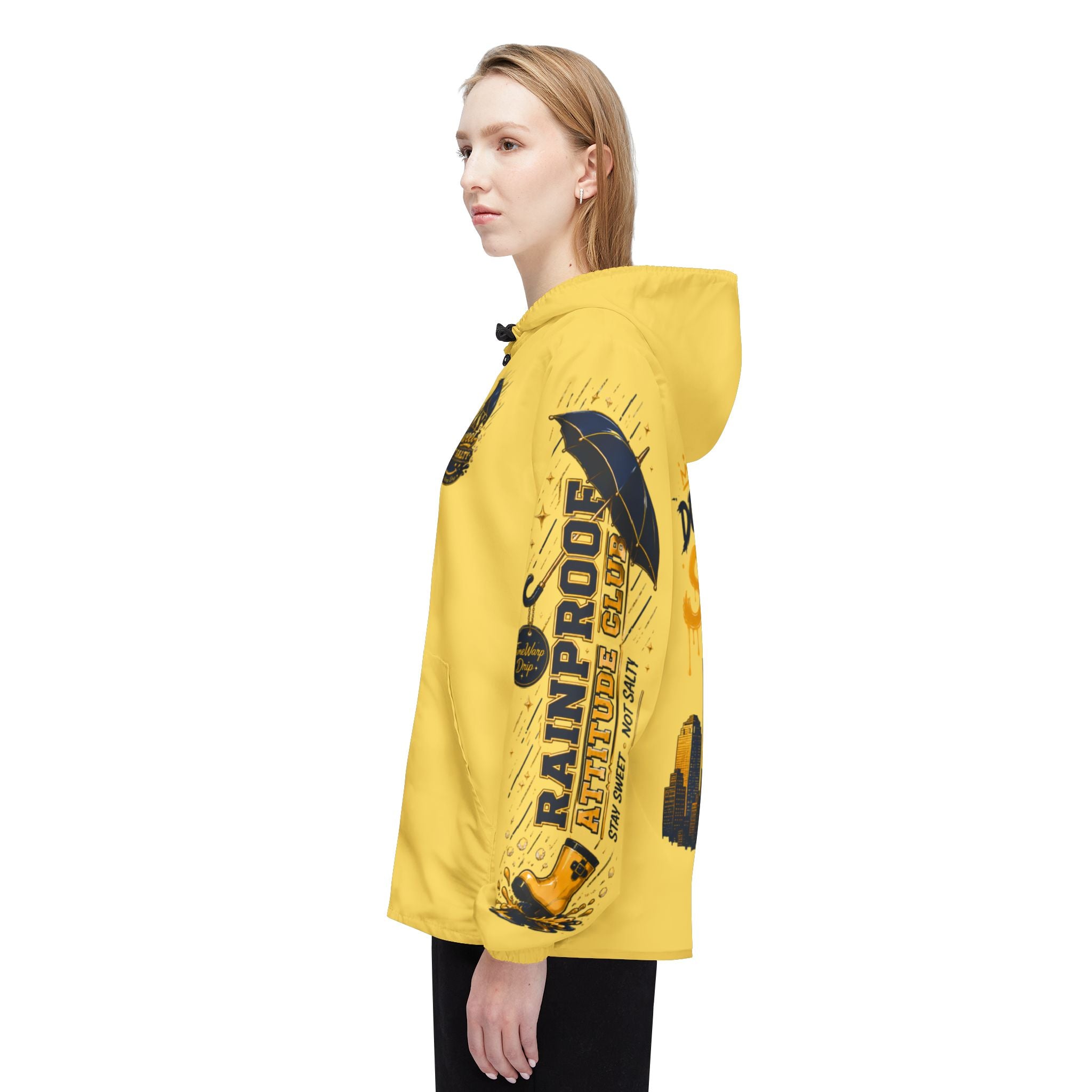 TimeWarp Drip Don't Be Salty Honey Bear Windbreaker – NYC Retro Yellow Drip – Don't Be Salty Streetwear | TimeWarp Drip
