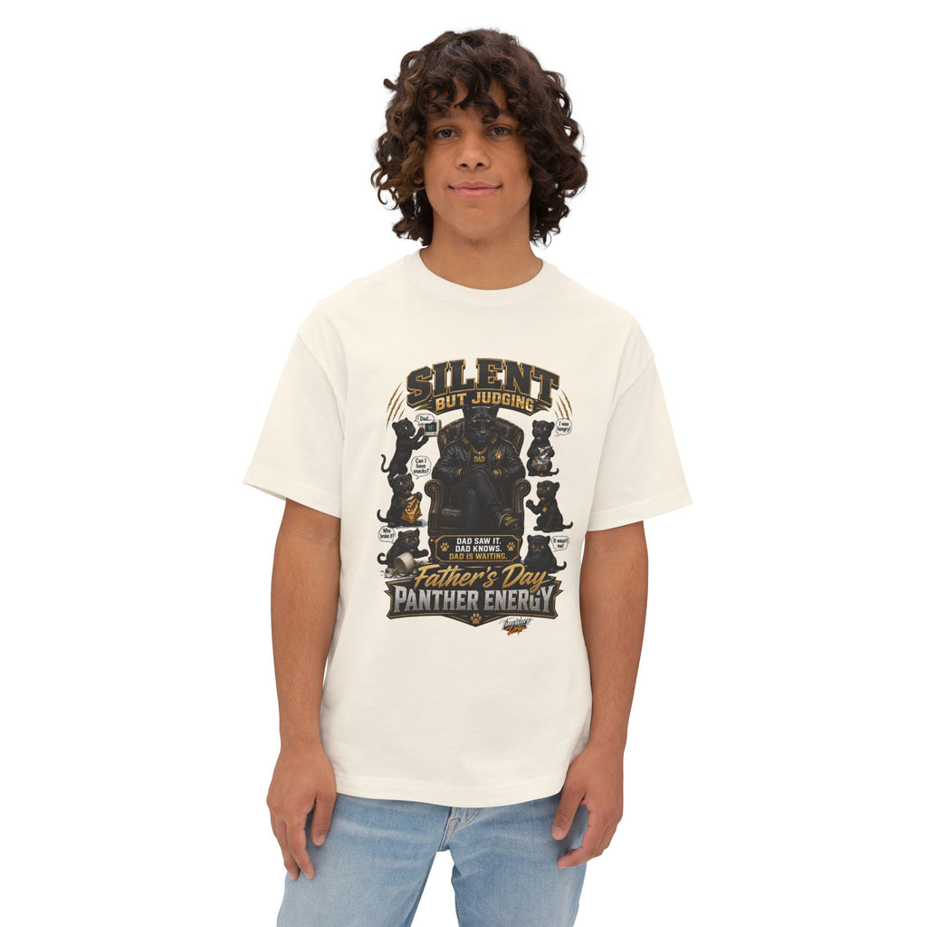 TimeWarp Drip Silent But Judging Panther Energy Graphic Tee – Black – Oversized Streetwear | TimeWarp Drip
