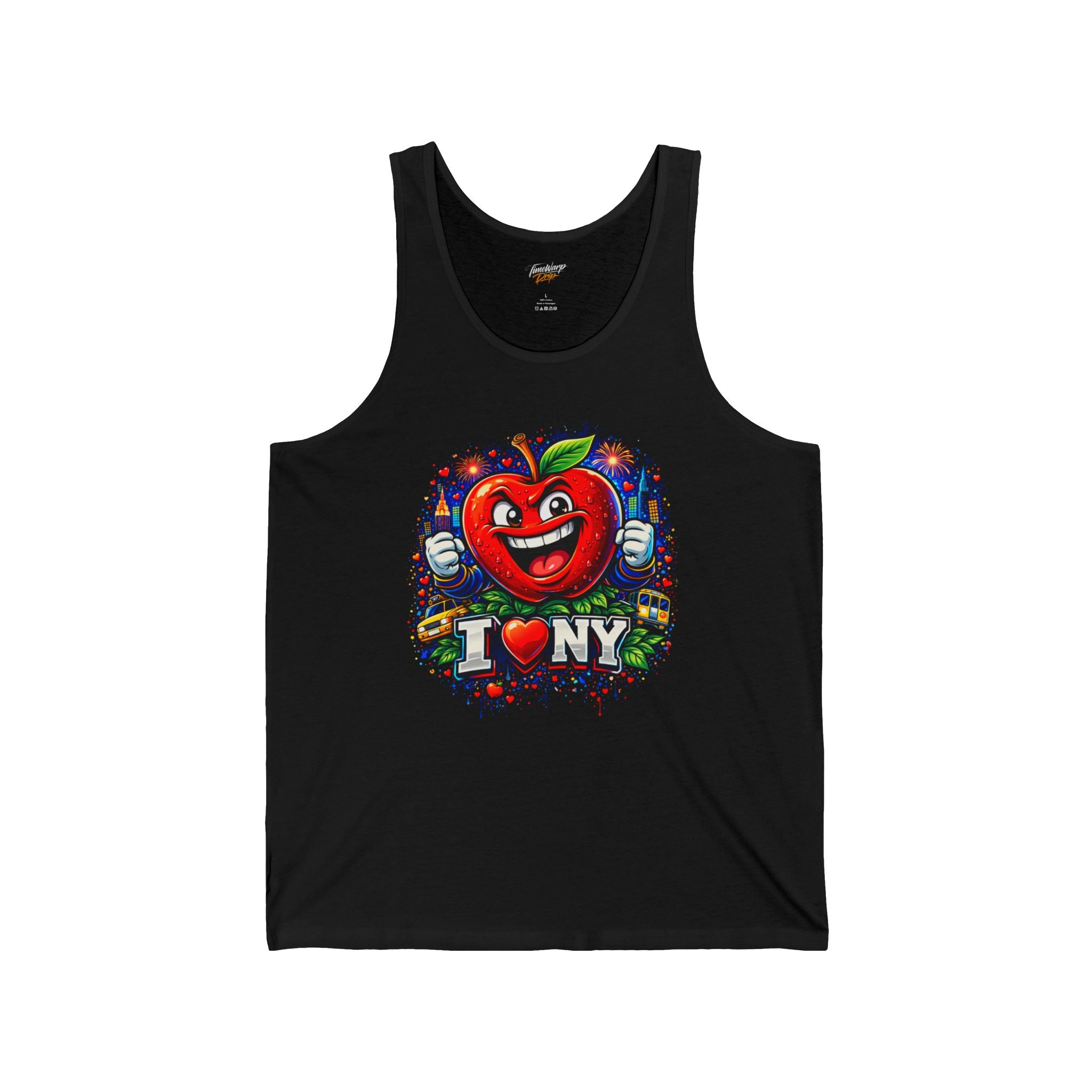 TimeWarp Drip Big Apple Energy Tank Top – White – NYC Summer Streetwear | TimeWarp Drip