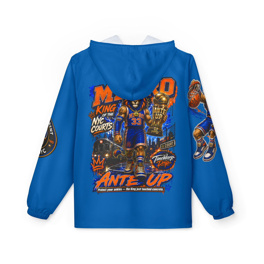 Basketball Windbreaker —  'ANTE UP' Metro Championship Streetwear (Blue)