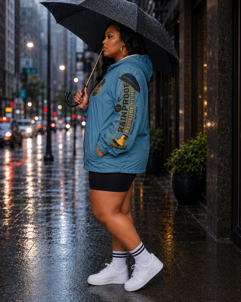 TimeWarp Drip Don't Be Salty Windbreaker – Retro Blue Drip – Don't Be Salty Streetwear | TimeWarp Drip