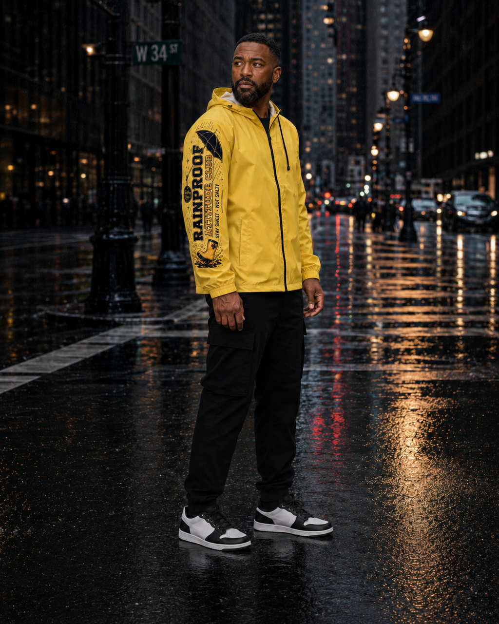 TimeWarp Drip Don't Be Salty Windbreaker – Yellow Drip – Don't Be Salty Streetwear | TimeWarp Drip
