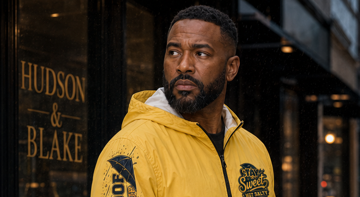 TimeWarp Drip Don't Be Salty Honey Bear Windbreaker – NYC Retro Yellow Drip – Don't Be Salty Streetwear | TimeWarp Drip