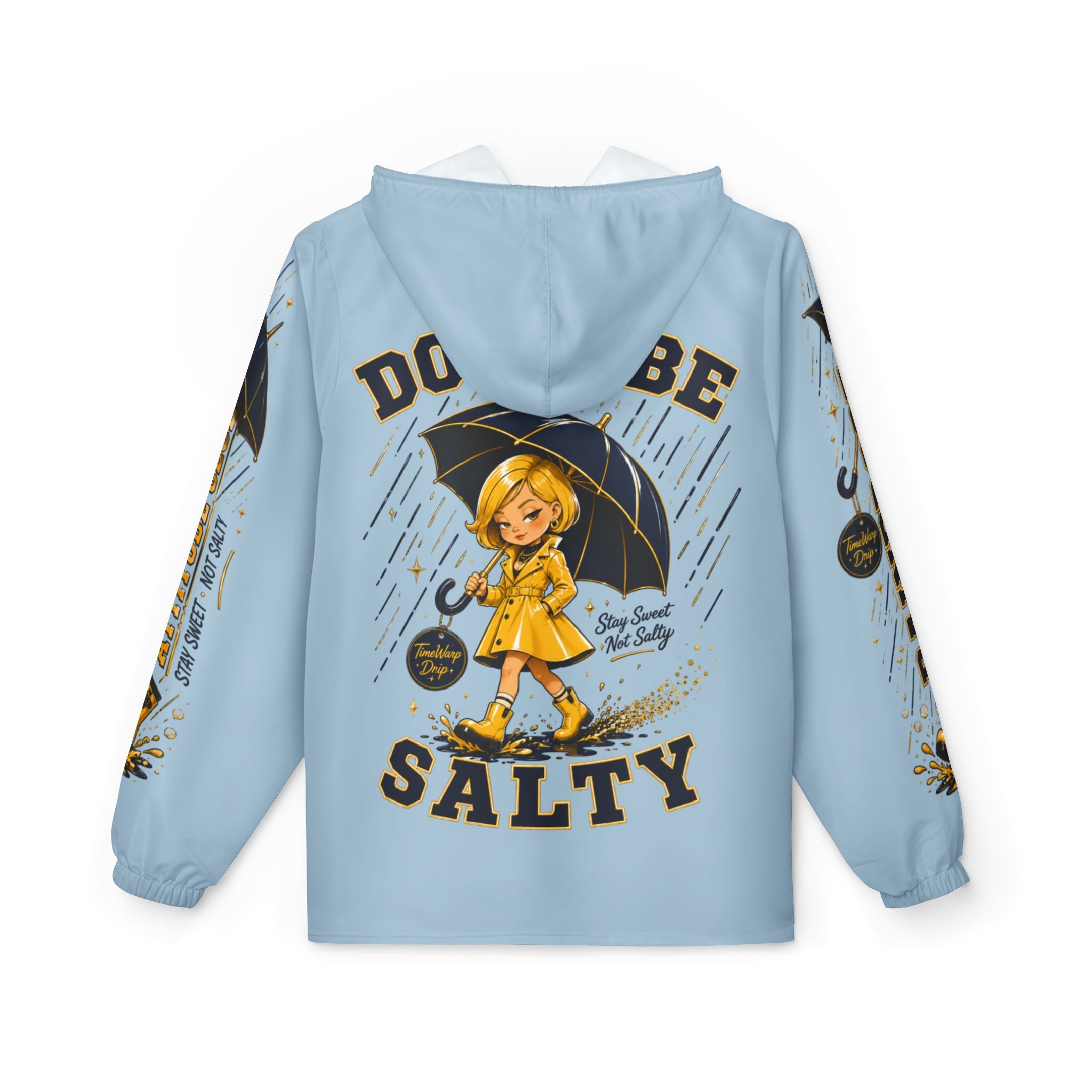 TimeWarp Drip Don't Be Salty Windbreaker – Blue Drip – Don't Be Salty Streetwear | TimeWarp Drip