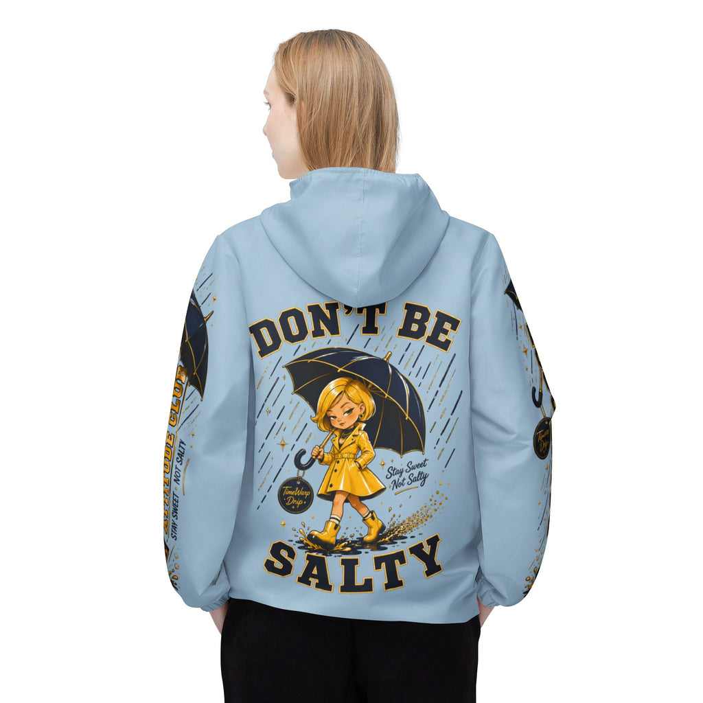 TimeWarp Drip Don't Be Salty Windbreaker – Blue Drip – Don't Be Salty Streetwear | TimeWarp Drip