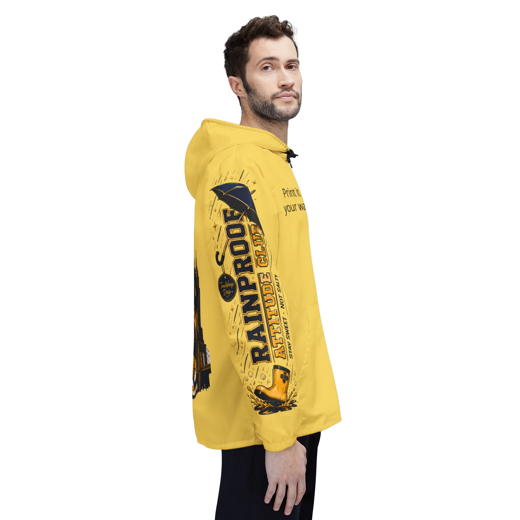 TimeWarp Drip Don't Be Salty Honey Bear Windbreaker – NYC Retro Yellow Drip – Don't Be Salty Streetwear | TimeWarp Drip