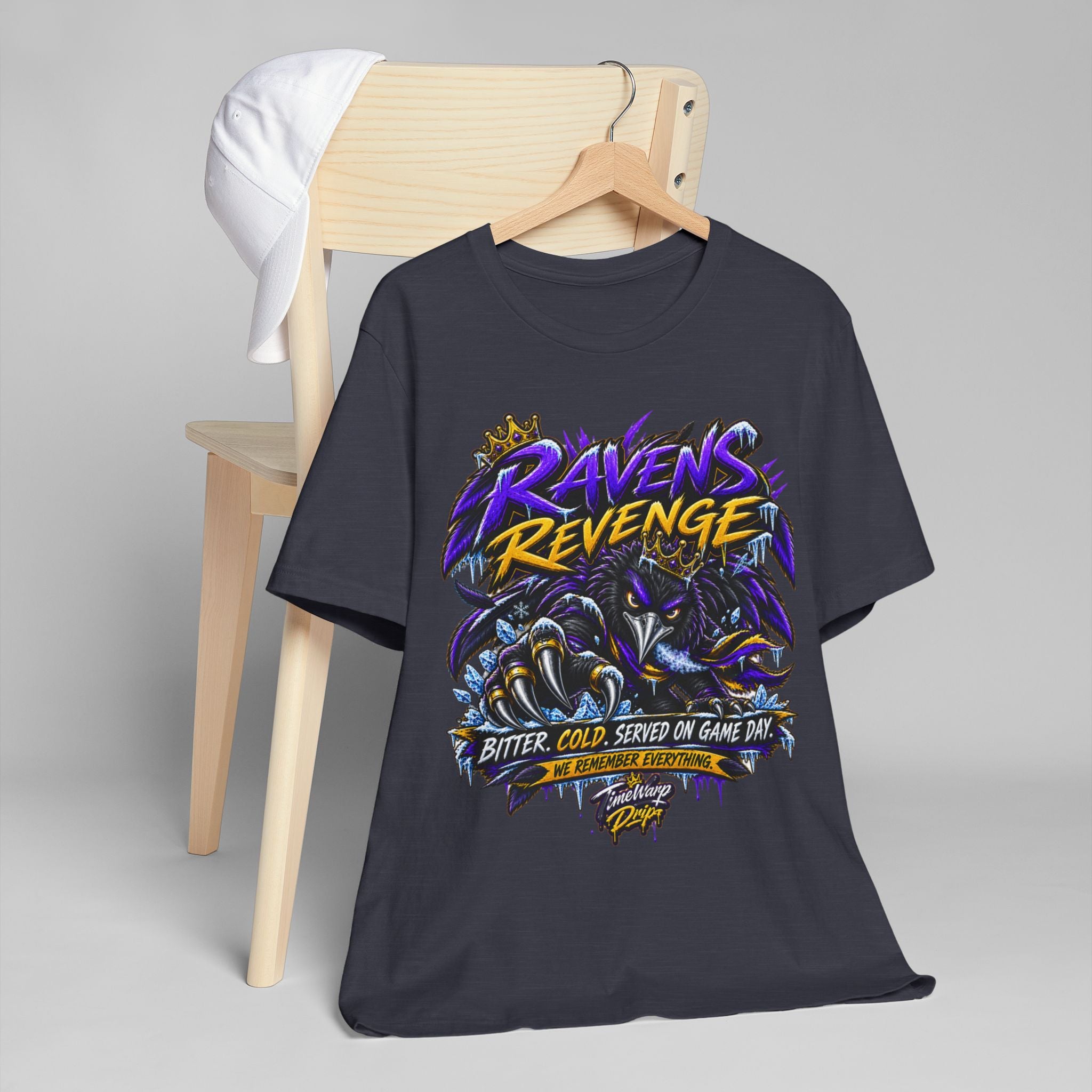 Raven Revenge T-Shirt — "Bitter, Cold, Served on Game Day" Fan Tee