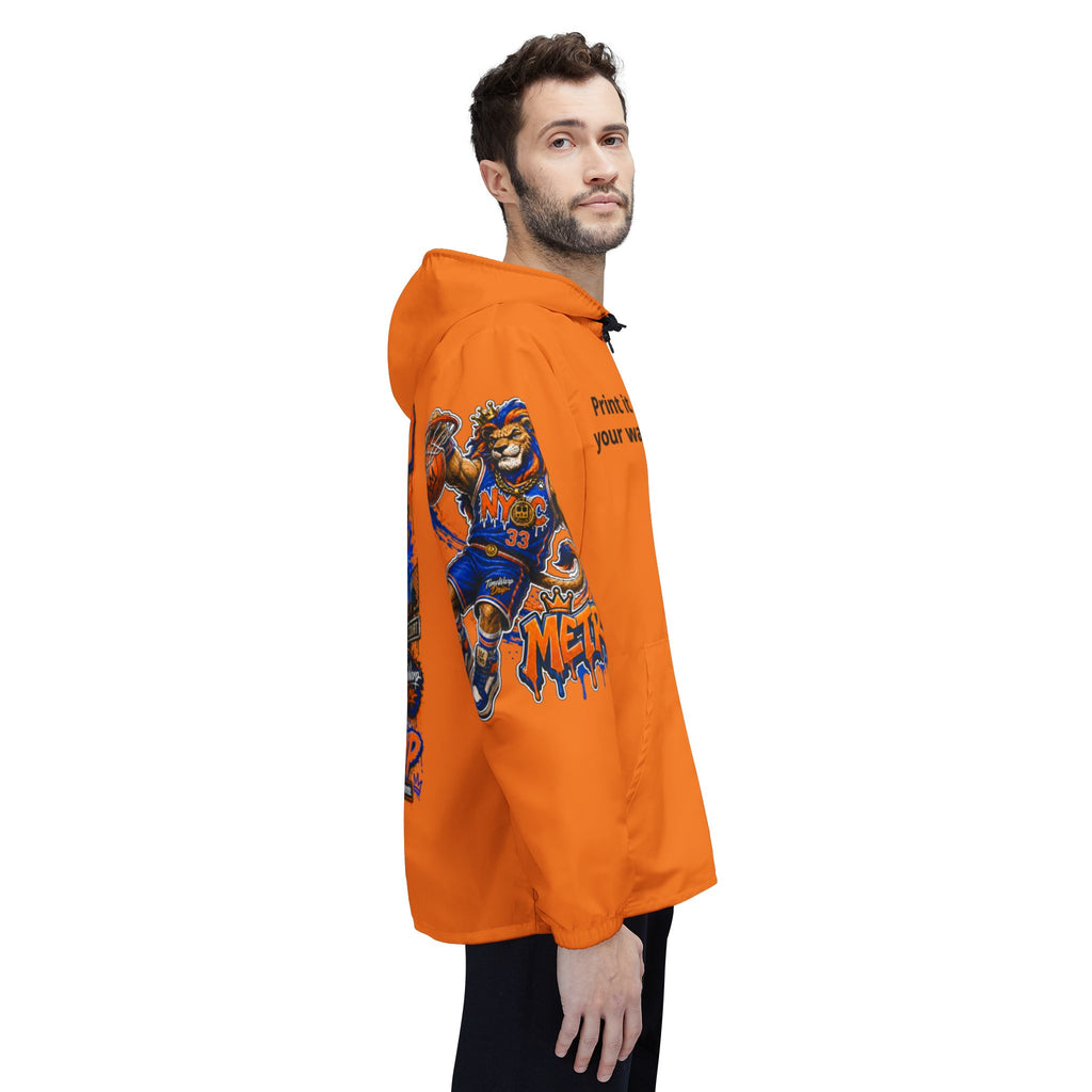 Basketball Windbreaker —  'ANTE UP' Metro Championship Streetwear (Orange)