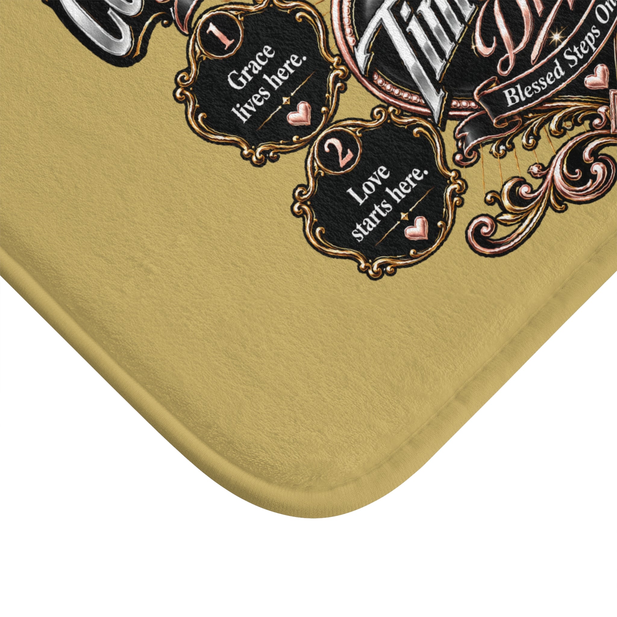 TimeWarp Drip Printify bath mat flexes bold "Covered. Clean. Confident." affirmations in slick black-and-white microfiber street style drip. streetwear apparel
