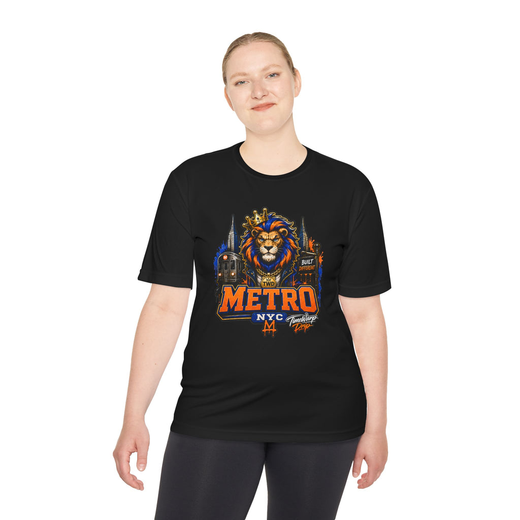 Metro NYC Lion Graphic Tee — "Built Different" Athletic Moisture‑Wicking Shirt