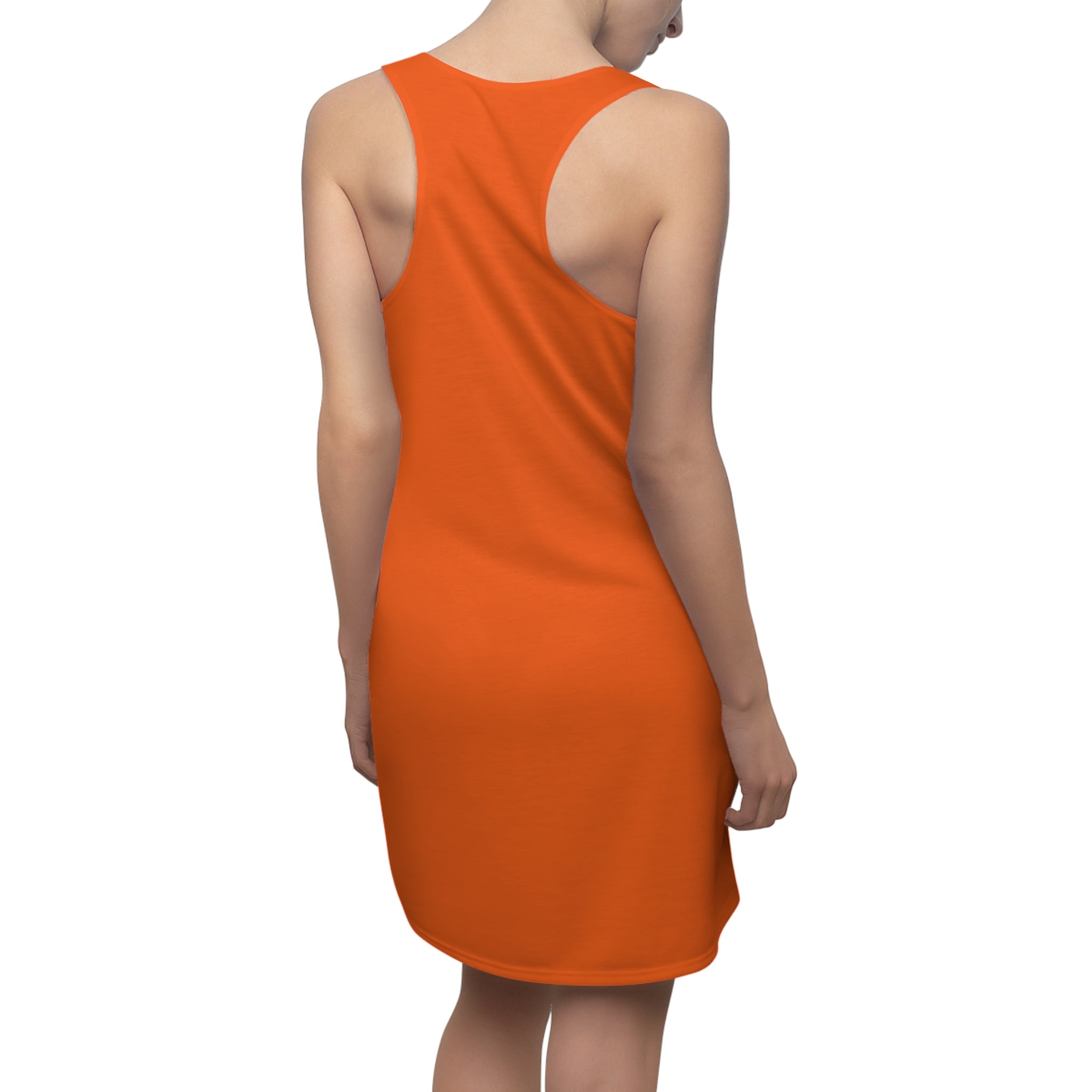 Orange Big Apple Attitude NYC Racerback Dress — TimeWarp Drip