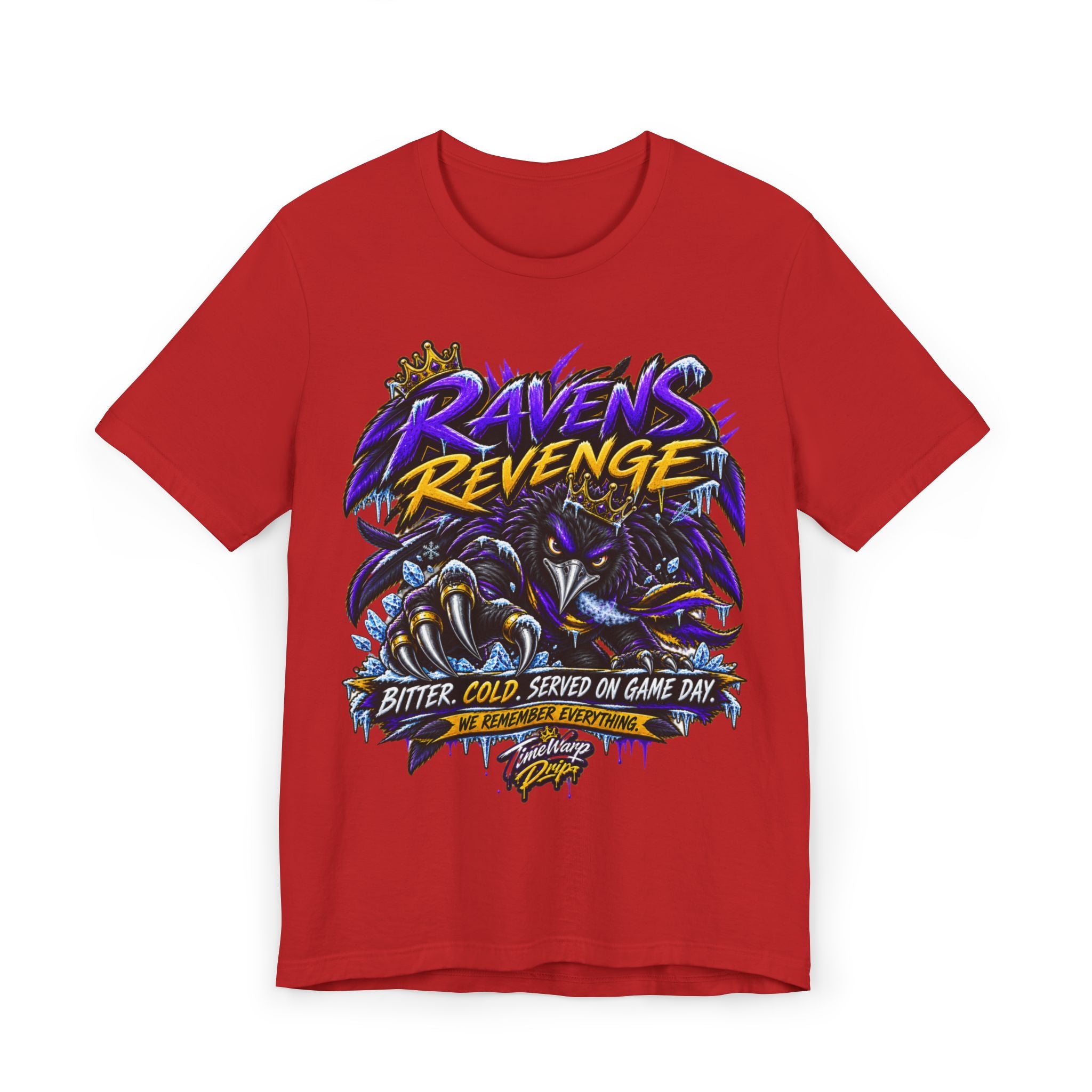Raven Revenge T-Shirt — "Bitter, Cold, Served on Game Day" Fan Tee