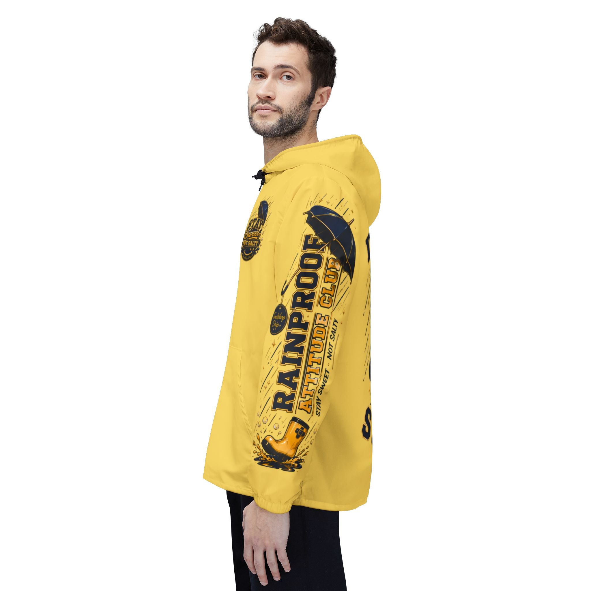TimeWarp Drip Don't Be Salty Windbreaker – Yellow Drip – Don't Be Salty Streetwear | TimeWarp Drip