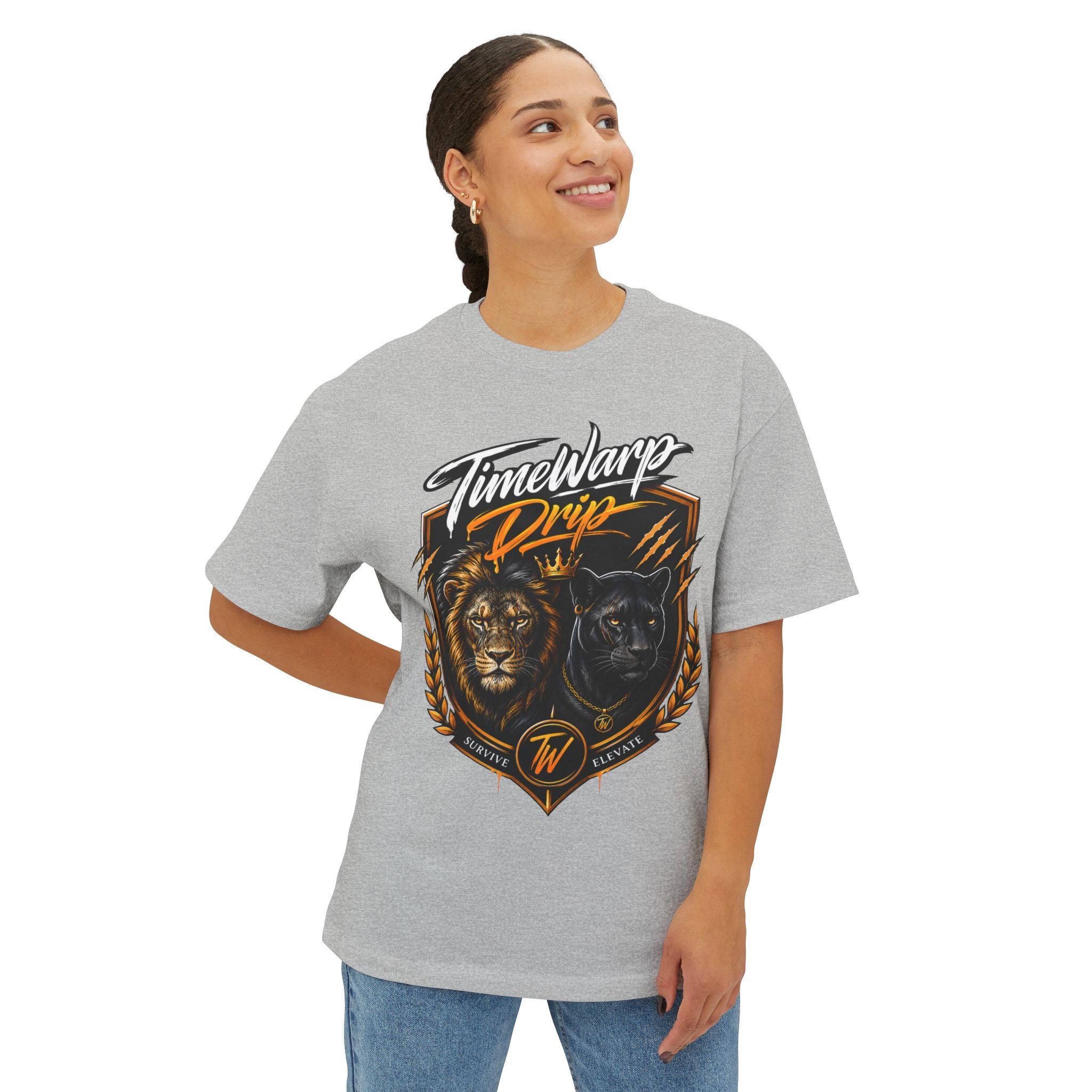 'School of Hard Knocks' - Motivational Oversized Boxy Tee