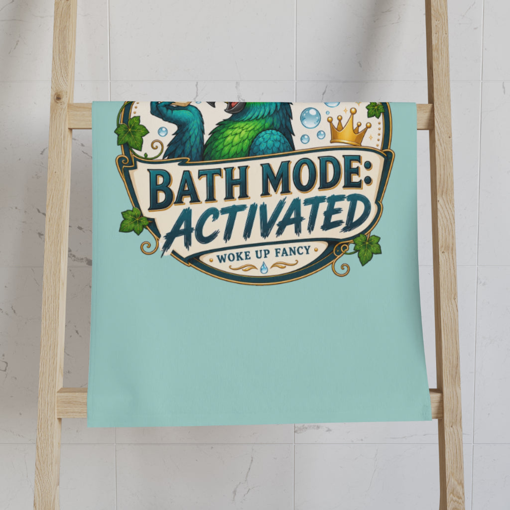 TimeWarp Drip Bath Mode Activated Parrot Hand Towel—white, drippin’ with playful spa energy and streetwise bathroom flair. 