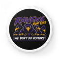 TimeWarp Drip Home Flock Advantage black tee drips bold ravens, “We Don’t Do Visitors”—sport style with fearless streetwear swagger. streetwear apparel