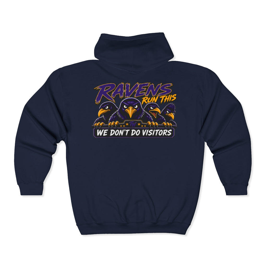 Ravens Run This Zip Hoodie — "We Don’t Do Visitors" Sports Hoodie