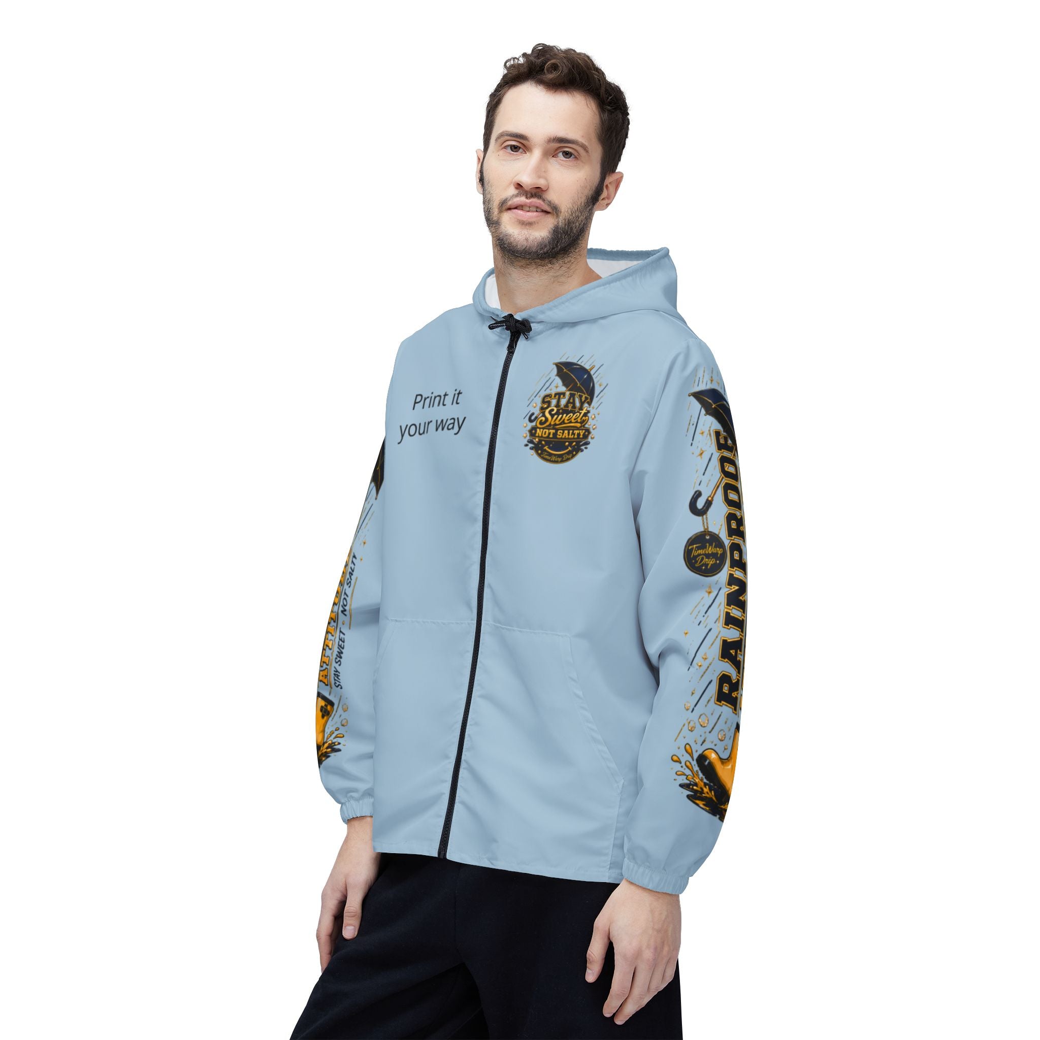 TimeWarp Drip Don't Be Salty Windbreaker – Blue Drip – Don't Be Salty Streetwear | TimeWarp Drip