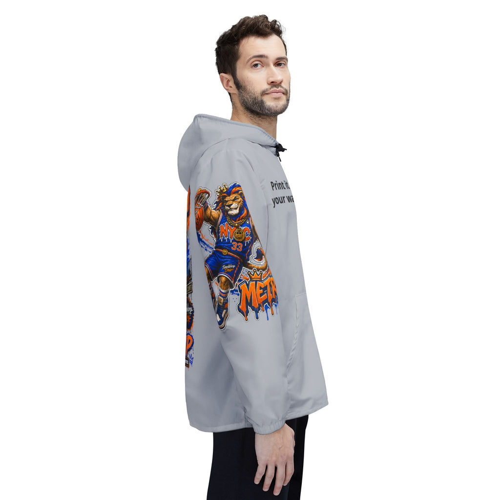 Basketball Windbreaker —  'ANTE UP' Metro Championship Streetwear (Gray)