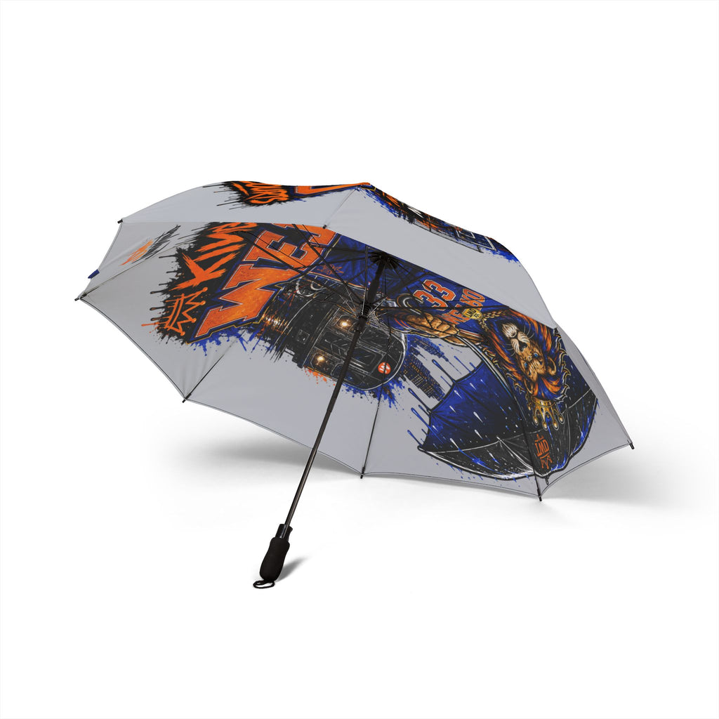 Semi-Automatic Foldable Umbrella — Metro Lion “Rain or Reign: The Lion’s Court” Basketball Graphic