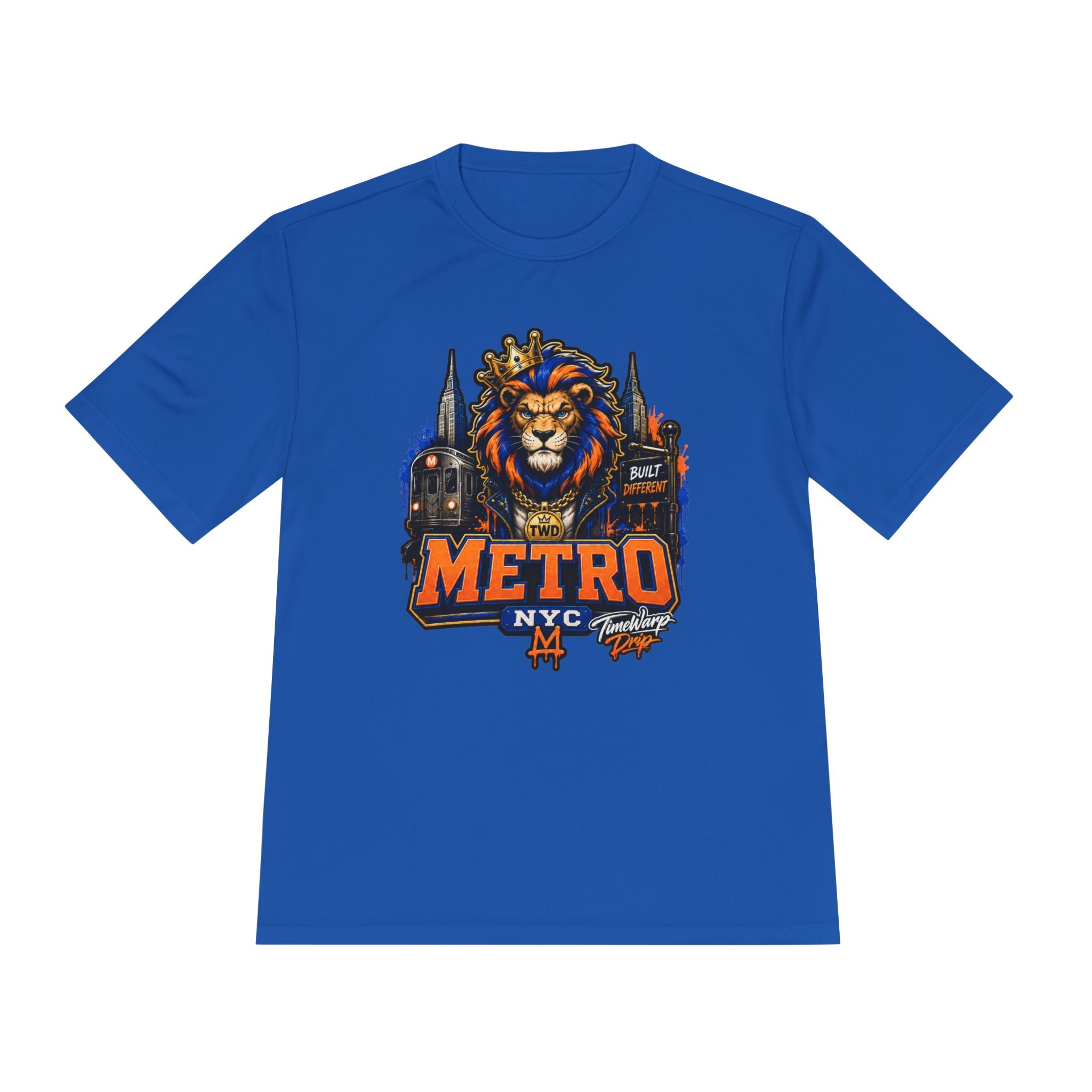 Metro NYC Lion Graphic Tee — "Built Different" Athletic Moisture‑Wicking Shirt