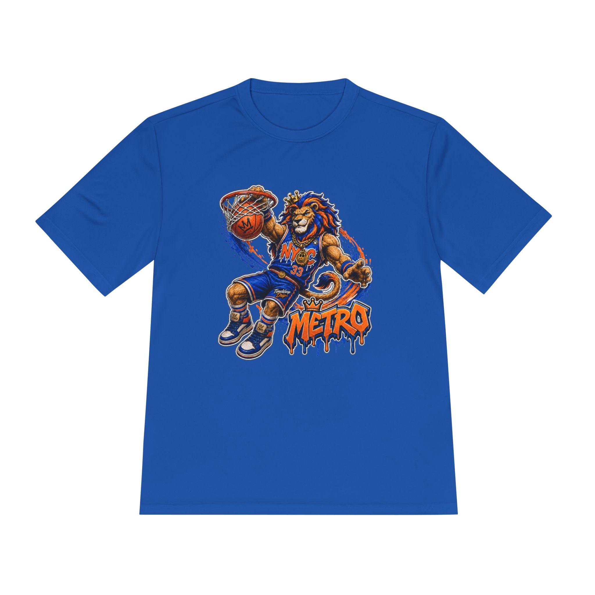 Metro NYC Basketball Tee — "Built Different" Lion Mascot Sports Shirt