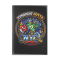 Black hardcover notebook with New York City Statue of Liberty graphic, titled "Straight Outta NYC," by TimeWarp Drip.
