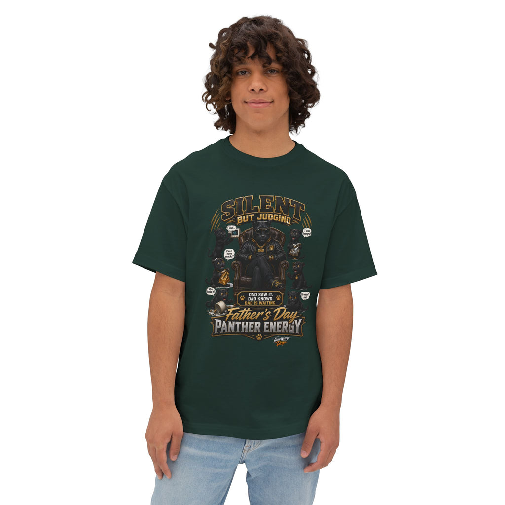 TimeWarp Drip Silent But Judging Panther Energy Graphic Tee – Black – Oversized Streetwear | TimeWarp Drip