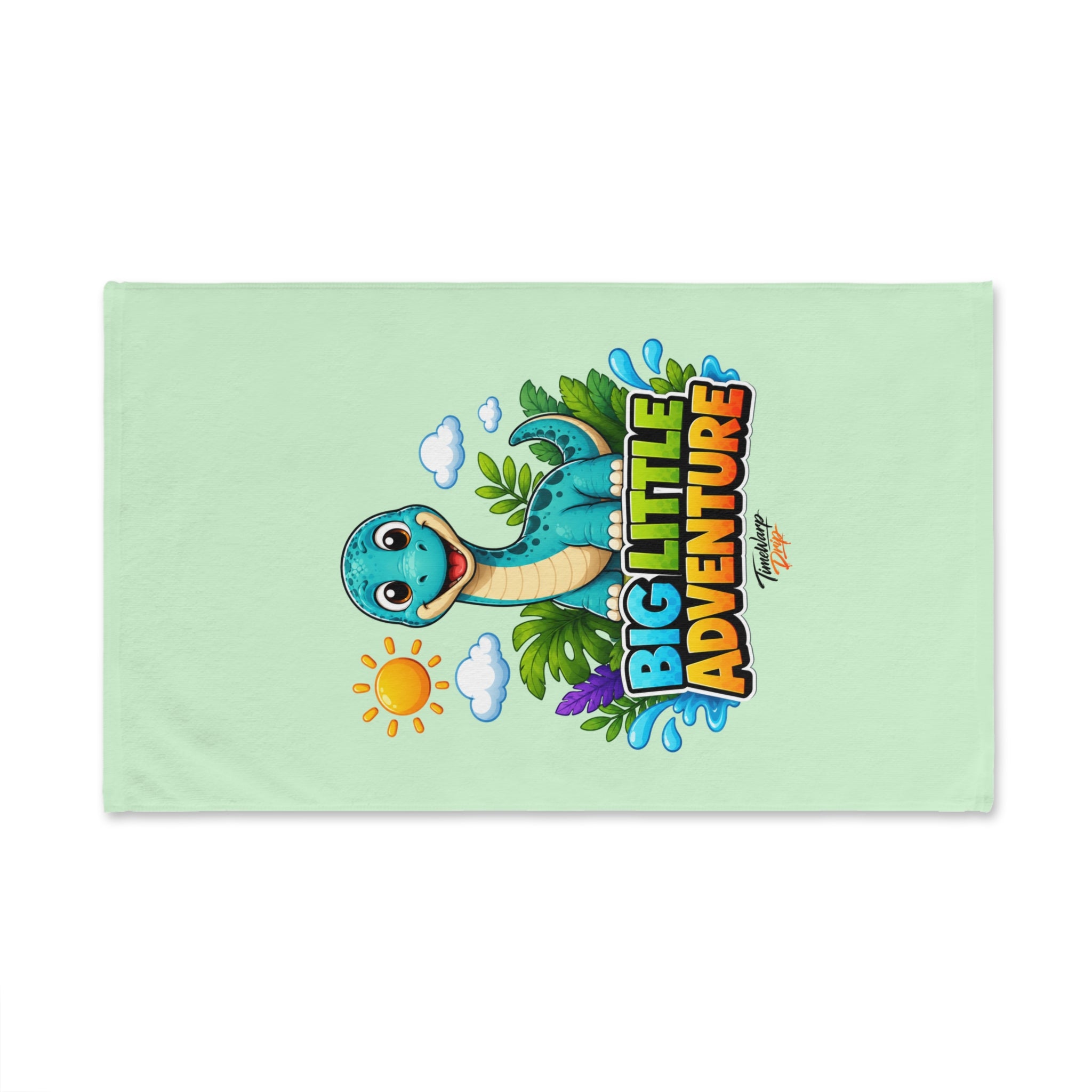 TimeWarp Drip Tiny Roars Big Little Adventure Hand Towel – Multi – Kids Bathroom Decor | TimeWarp Drip