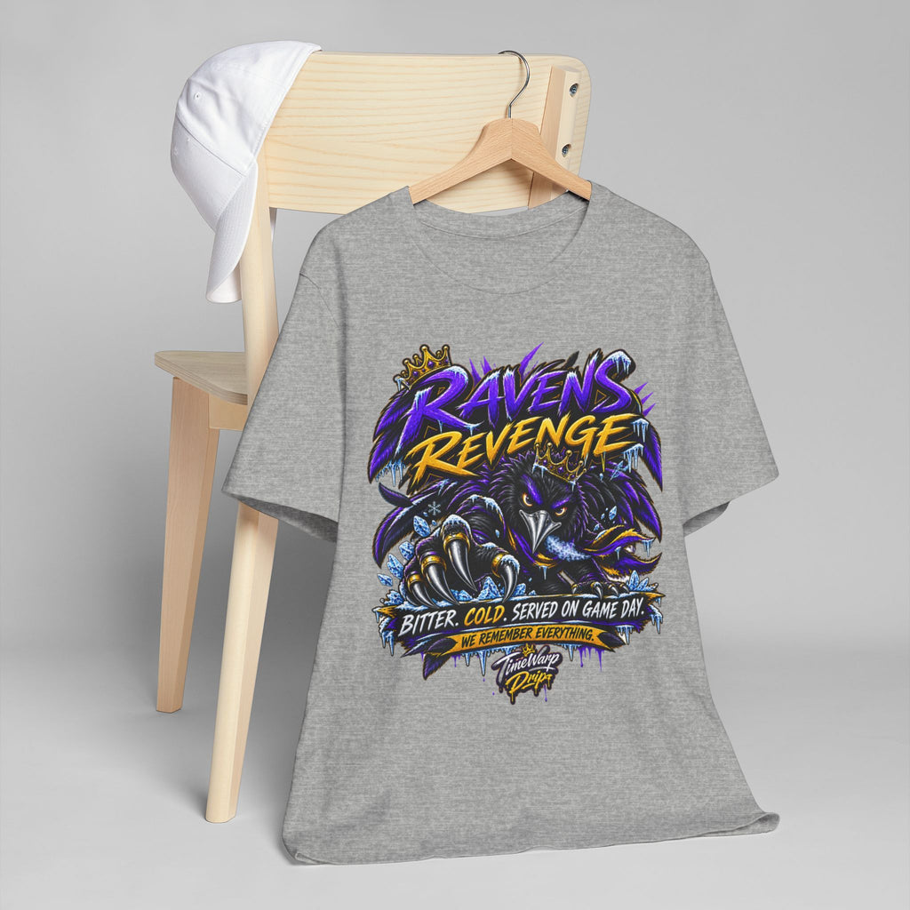 Raven Revenge T-Shirt — "Bitter, Cold, Served on Game Day" Fan Tee