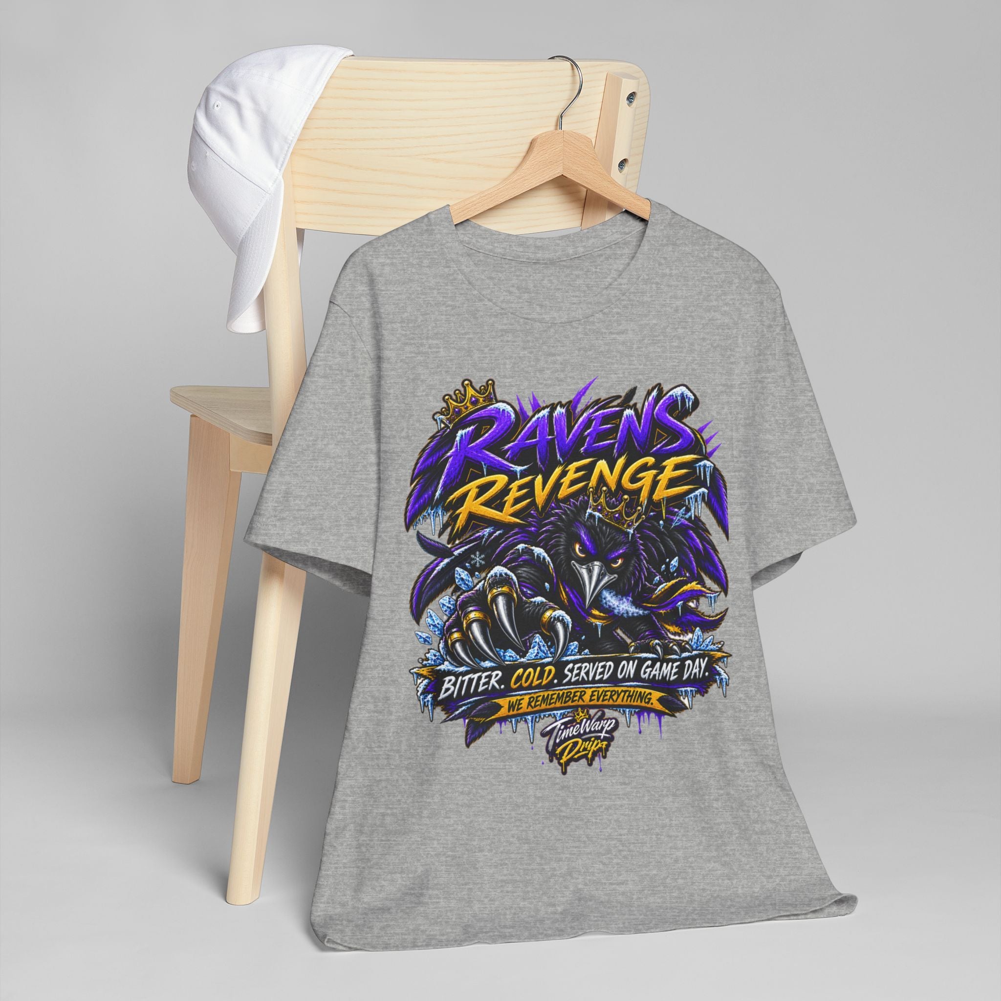 Raven Revenge T-Shirt — "Bitter, Cold, Served on Game Day" Fan Tee