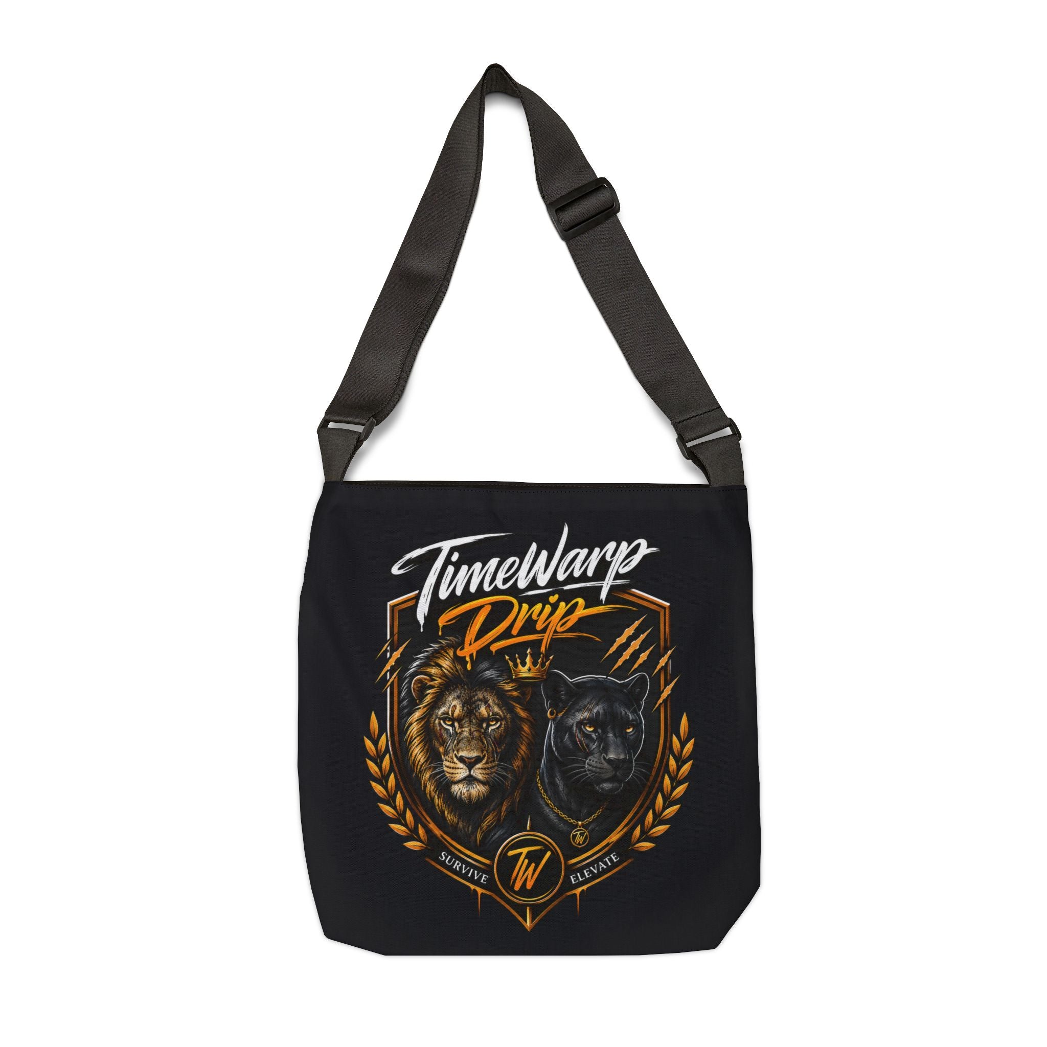 TimeWarp Drip School of Hard Knocks Motivational Tote Bag – Black – NYC Streetwear | TimeWarp Drip