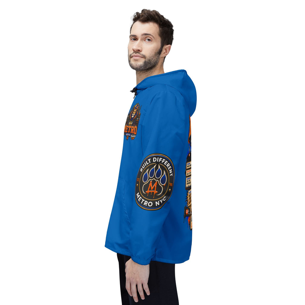 Basketball Windbreaker Jacket - 'Metro' Team Graphic Hooded Windbreaker