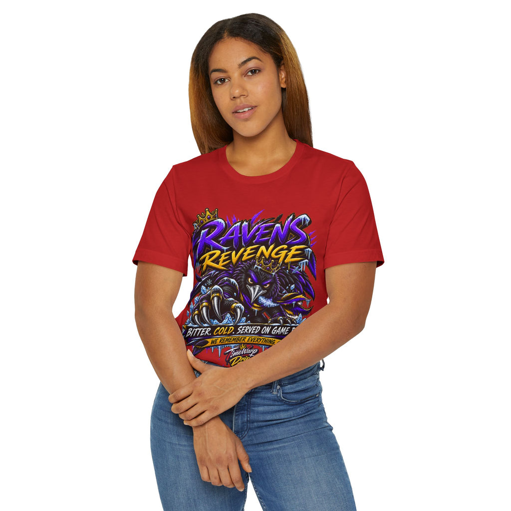 Raven Revenge T-Shirt — "Bitter, Cold, Served on Game Day" Fan Tee