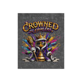 TimeWarp Drip Grey crushed velvet blanket—street-styled chess piece and spray can drip, crowned for every era’s bold move. 