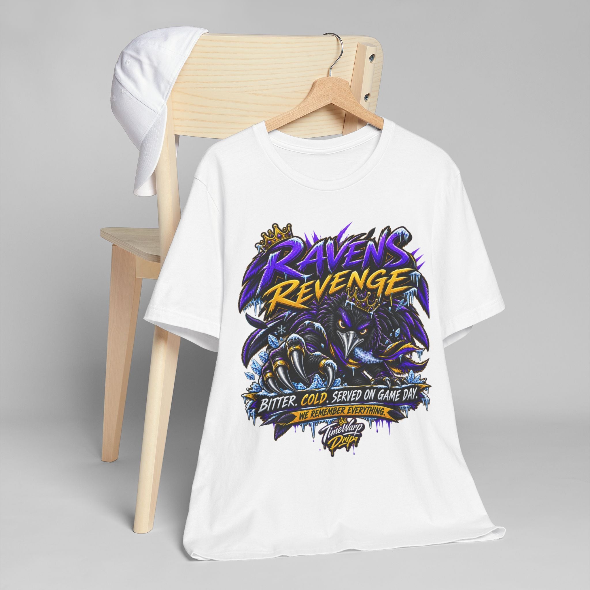 Raven Revenge T-Shirt — "Bitter, Cold, Served on Game Day" Fan Tee