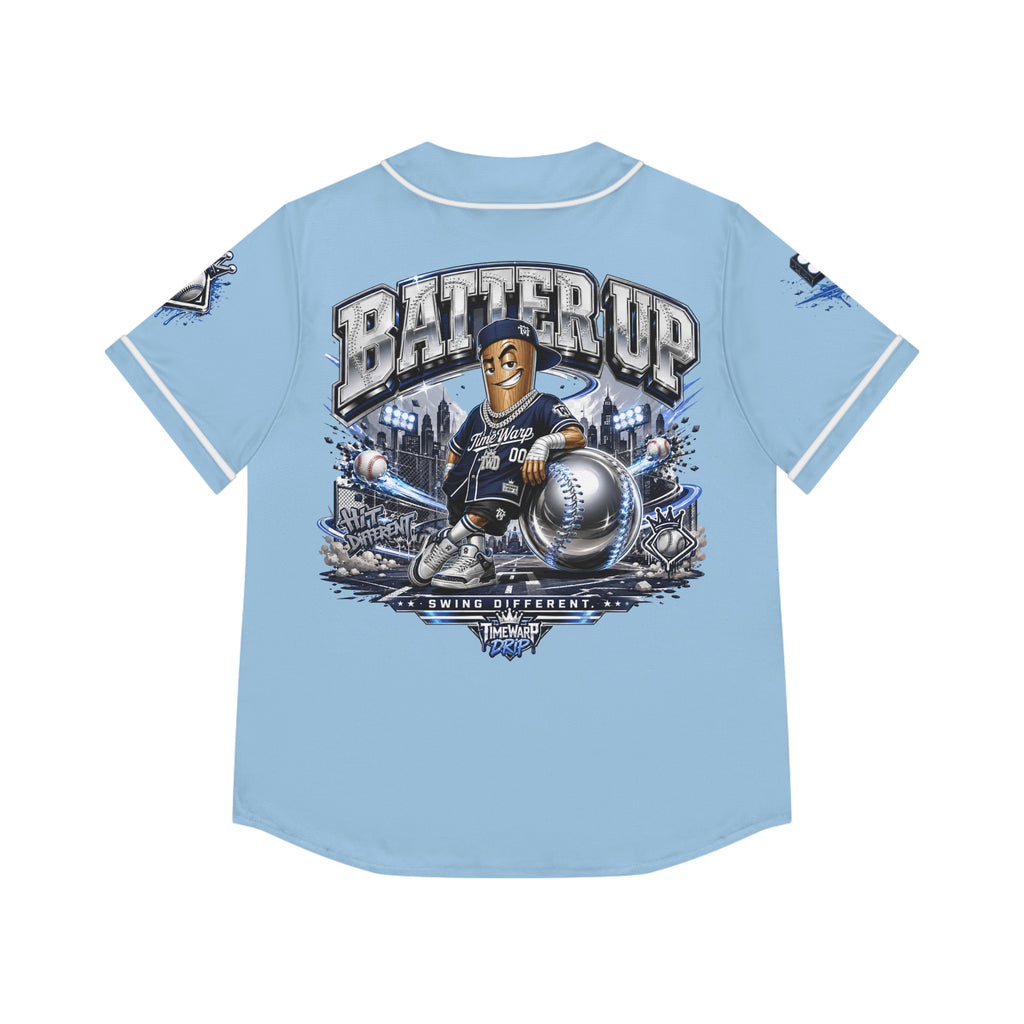 Batter Up Women’s Baseball Jersey — Stadium Lights Graphic