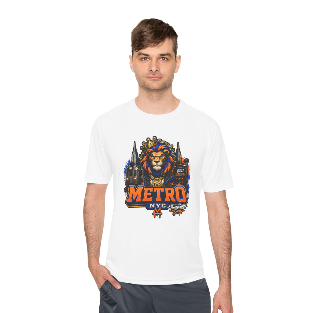 Metro NYC Lion Graphic Tee — "Built Different" Athletic Moisture‑Wicking Shirt