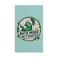 TimeWarp Drip Parrot Hand Towel – vibrant white streetwear-style, bold spa quote, and drip-tastic bubbly parrot for bath decor swagger. 