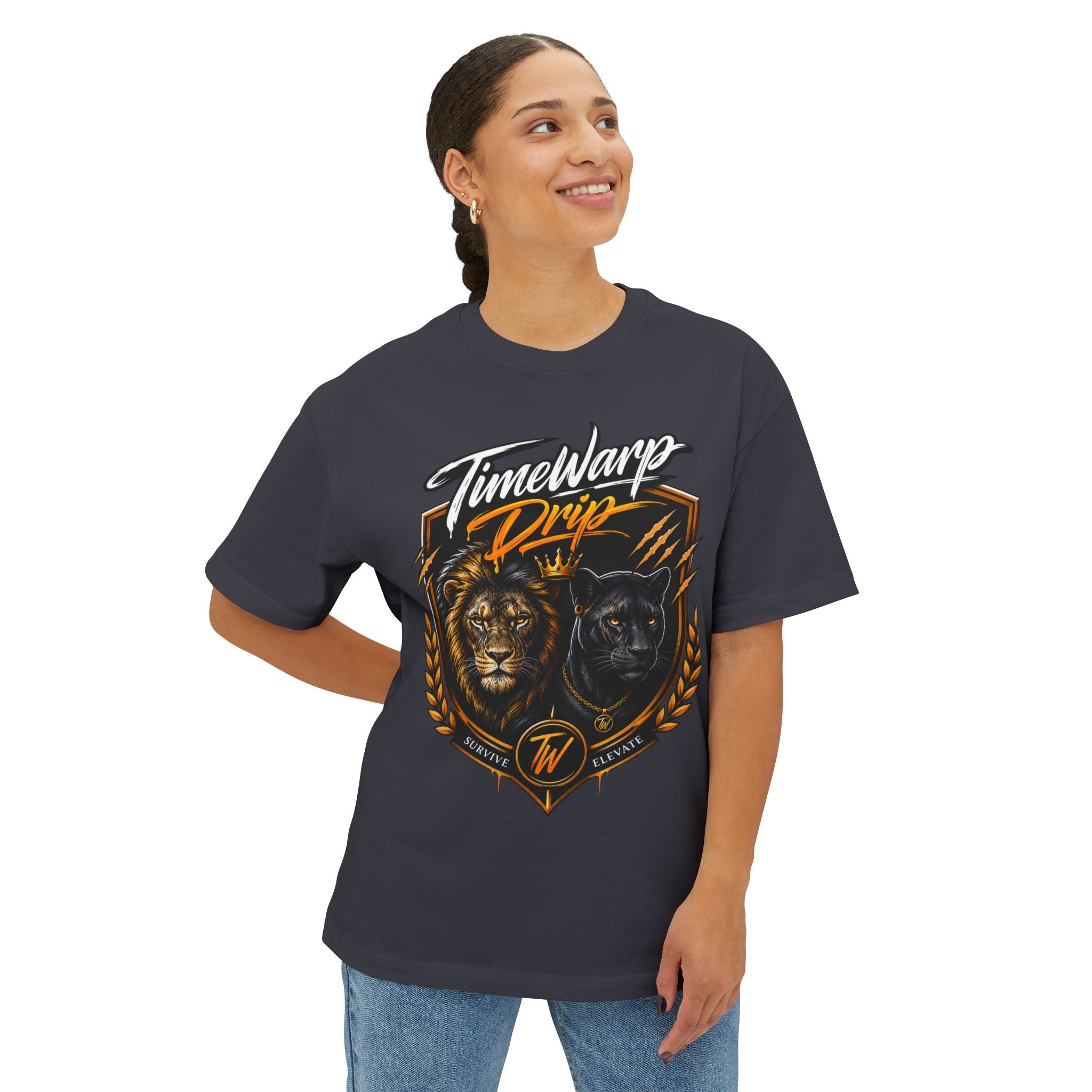 TimeWarp Drip School of Hard Knocks Graphic Tee – Purple – Oversized Streetwear | TimeWarp Drip