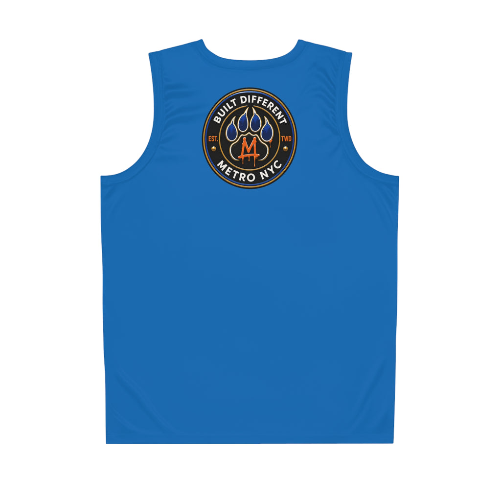 Basketball Jersey  (Blue) — Metro King Courts Lion Graphic (Built Different)