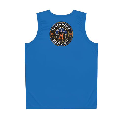 Basketball Jersey  (Blue) — Metro King Courts Lion Graphic (Built Different)