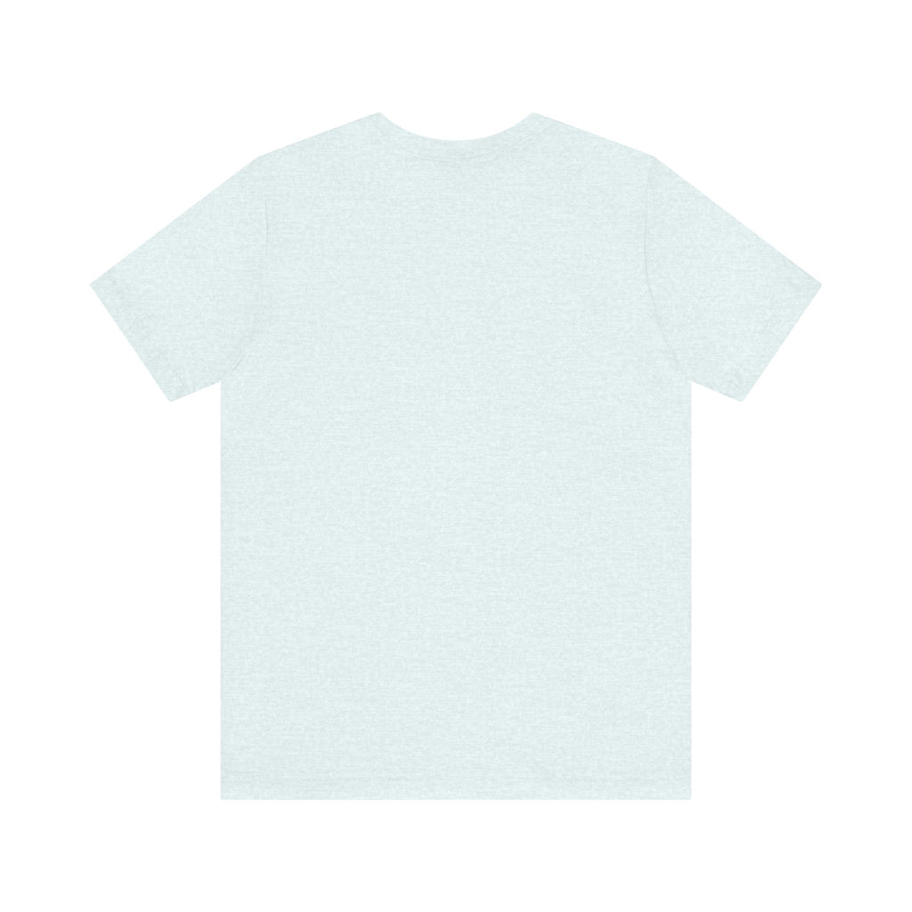 The TimeWarp Drip Lucky Clover "Pulls Up Lives" Graphic T-Shirt is shown flat from the back in plain light blue, without visible logos or designs. Available in sizes S, M, L, XL, 2XL, and 3XL.