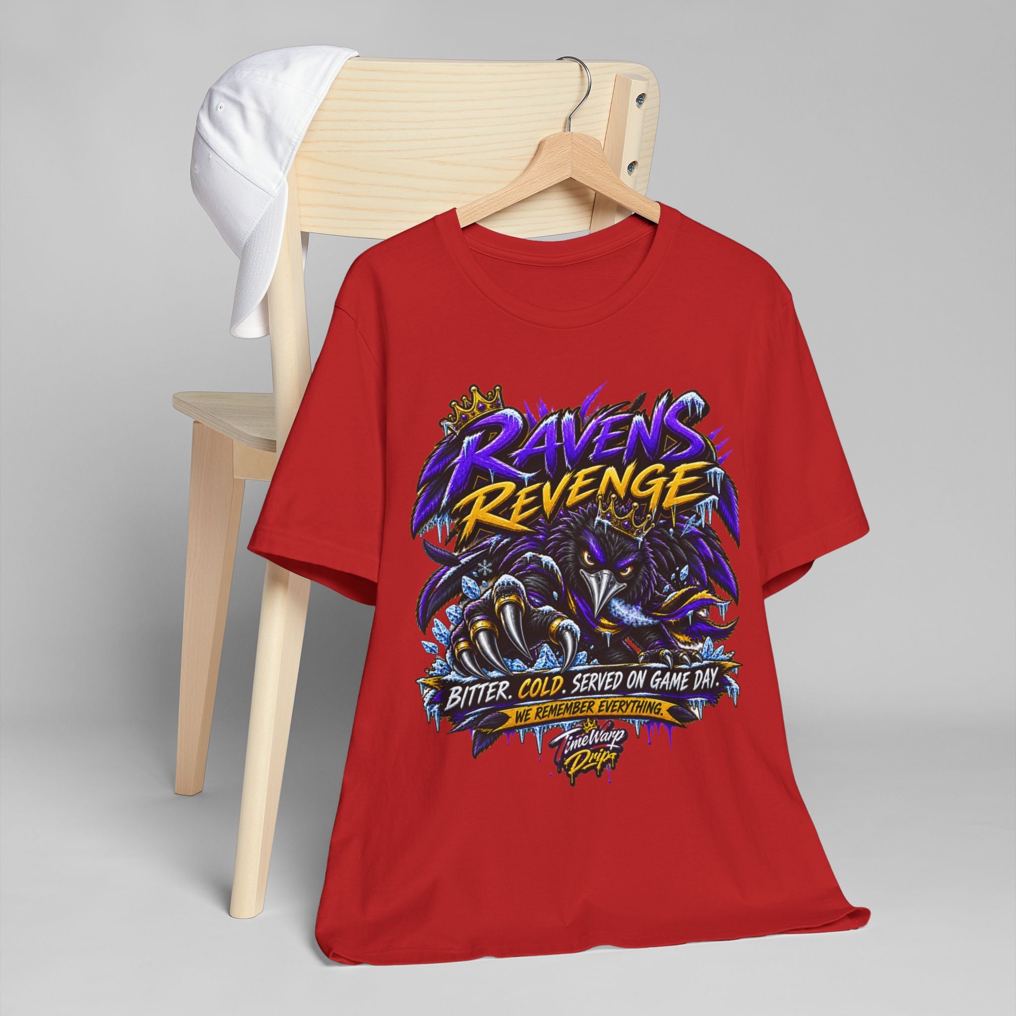 Raven Revenge T-Shirt — "Bitter, Cold, Served on Game Day" Fan Tee