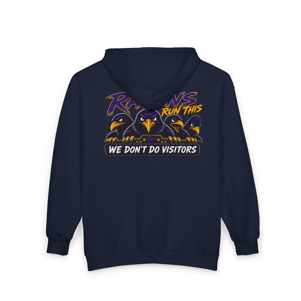 Ravens Run This Zip Hoodie — "We Don’t Do Visitors" Sports Hoodie