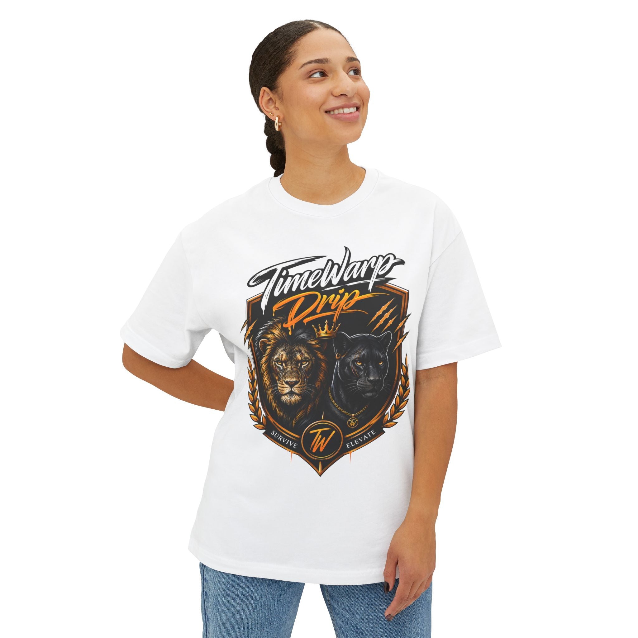'School of Hard Knocks' - Motivational Oversized Boxy Tee