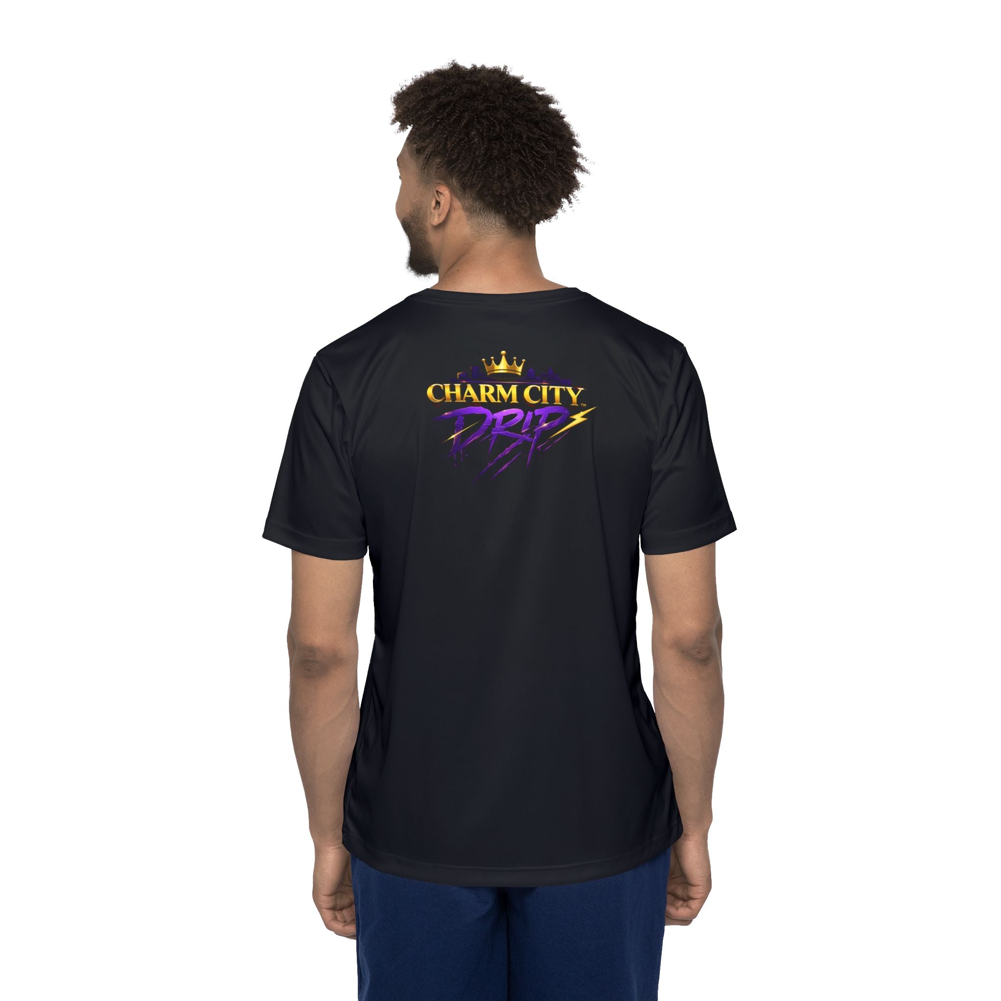 TimeWarp Drip Turn heads in a black TimeWarp Drip Battle Begins jersey, rocking bold Charm City Drip and a flashy gold crown blazing on the back. streetwear apparel