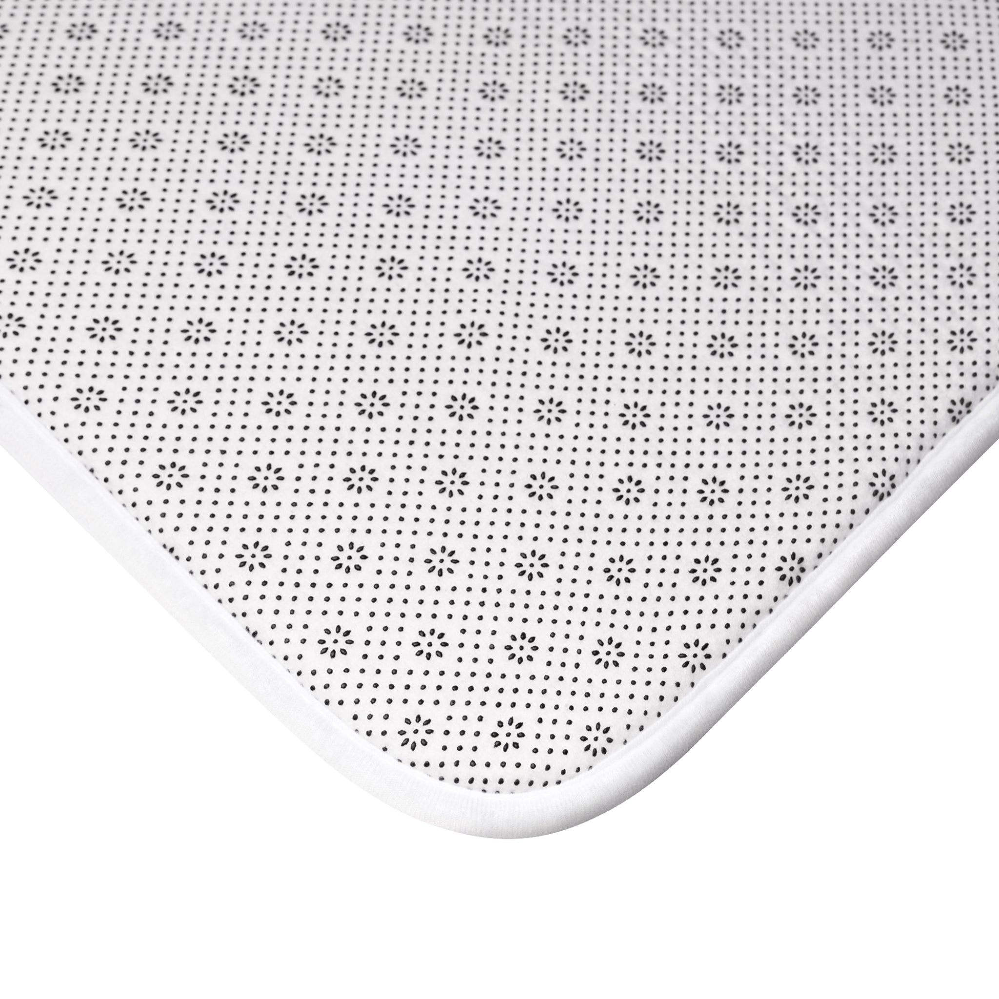 TimeWarp Drip – Bath mat in bold white with dual peacock street art graphics, rebellious “They Call Me Crazy I Call It Genius” statement. | premium streetwear